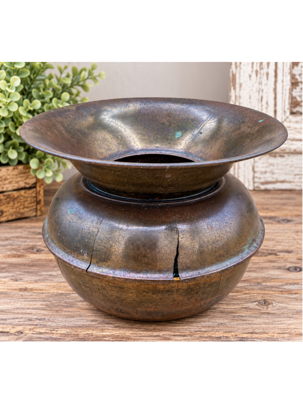 1970s Taurus Portugal Brass Cuspidor Spittoon Vintage Rustic Decor